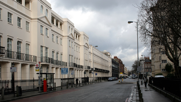 View of Albany street from the southern end.