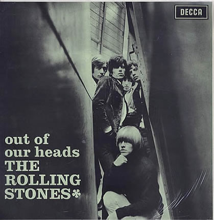Cover of the album Out of our heads, shot at Mason's Yard by Gered Mankowitz.