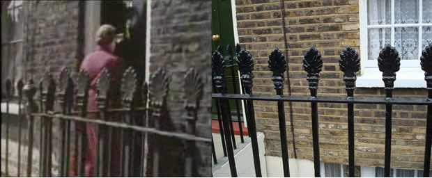 The railing in the video and the present day is identical.